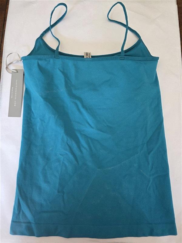 NWOT Last Tango s/m Seamless Camisole Tank Top Spaghetti Strap Teal 127253