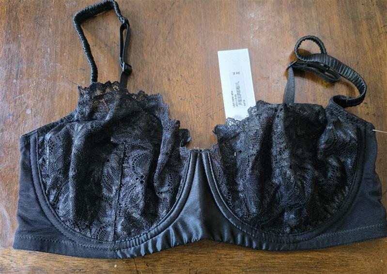 NWT Journelle 34E Lexi Lace Demi Bra Black 127256