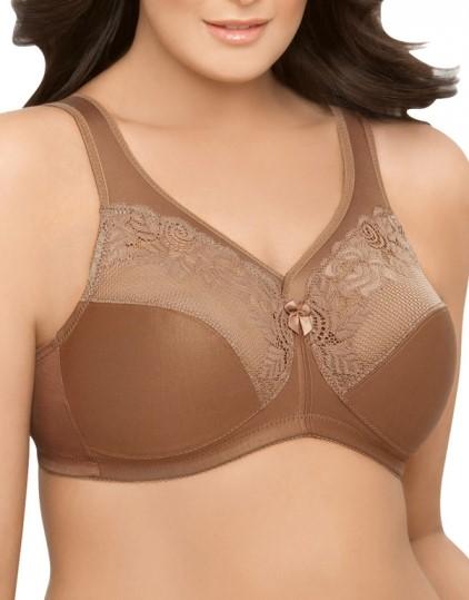 NWOT Glamorise 36B Magic Lift Full Figure Minimizer Bra 1003 Brown 127291