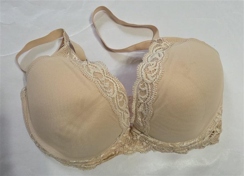 PO Natori 30DDD Beige Feathers Bra Plunge Contour Style 730023 127340
