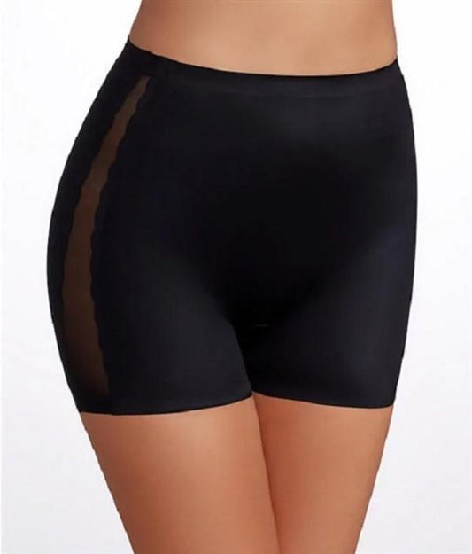 NWOT Assets M Red Hot Spanx Luxe & Lean Scalloped Girl Short 10077R Blk 127425