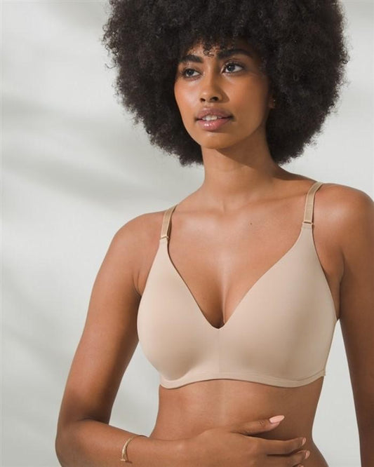 PO Soma 40C Vanishing Back Wireless Full Coverage Bra Warm Amber Beige 127435