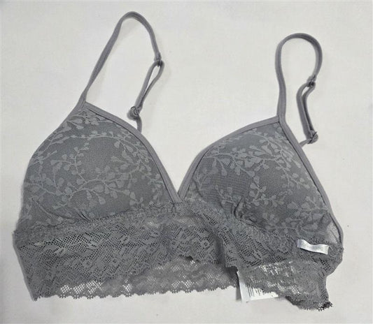 NWOT Calvin Klein XS Bare Lace Triangle Bralette QF4239 Gray 127500