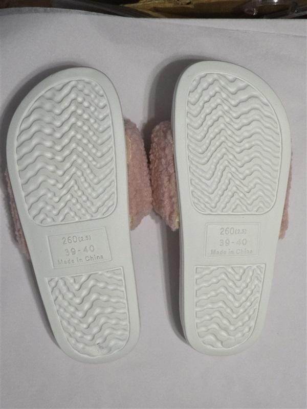 NWOT Miss Sparkling 6-7 Love Slide Sherpa Fuzzy Slippers Sandals Heart 127527