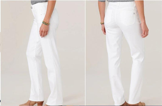 NWTD Democracy 14 "Ab"solution® Booty Lift Straight Leg White Jeans 127559