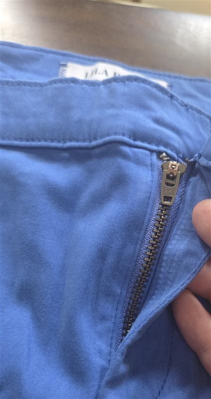NWT Lila Ryan 12P The Zuri Tapered Trouser Brushed Sateen Bright Blue 127560