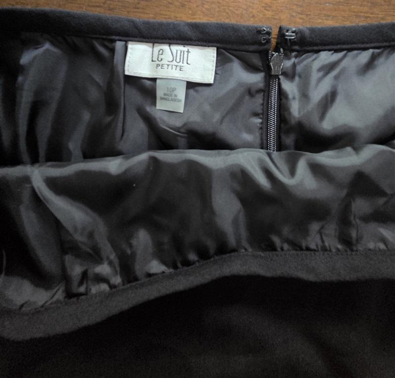 NWT Le Suit 10P Pencil Work Skirt Petite Navy Blue127563