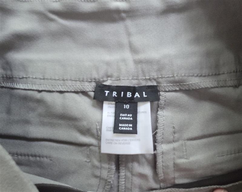NWOT Tribal 10 Highrise Pull on Cuffed Ankle Pant Gray 127565