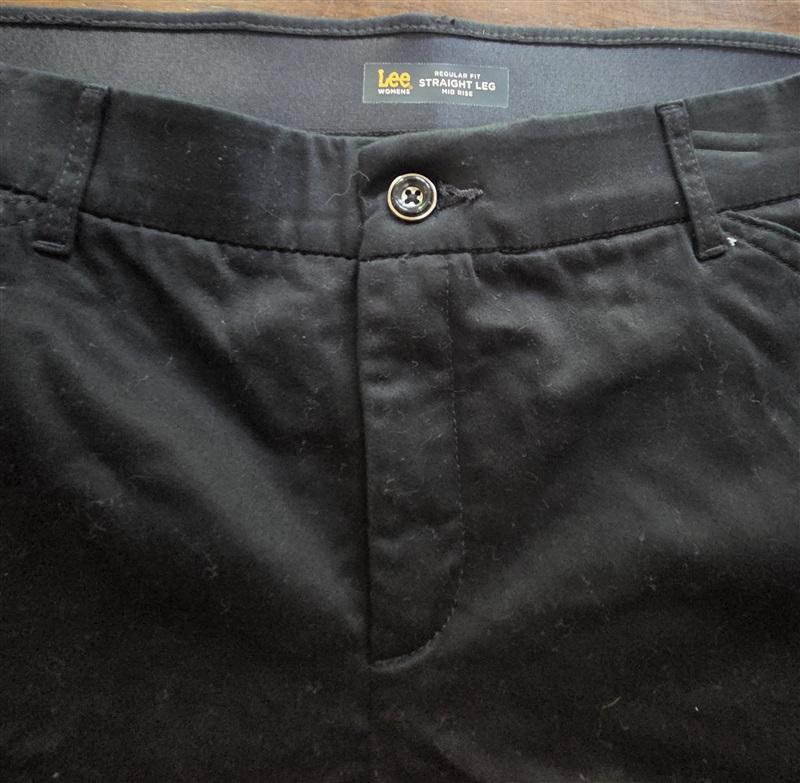 NWOT Lee 16 Medium Flex Motion Trouser Pants Mid Rise Fit Black 127566