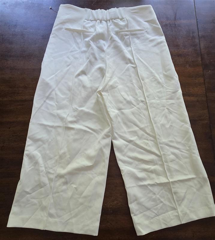 NWTD Tahari M Marcia Ivory Crepe Crop Coulotte Dress Pants 127568