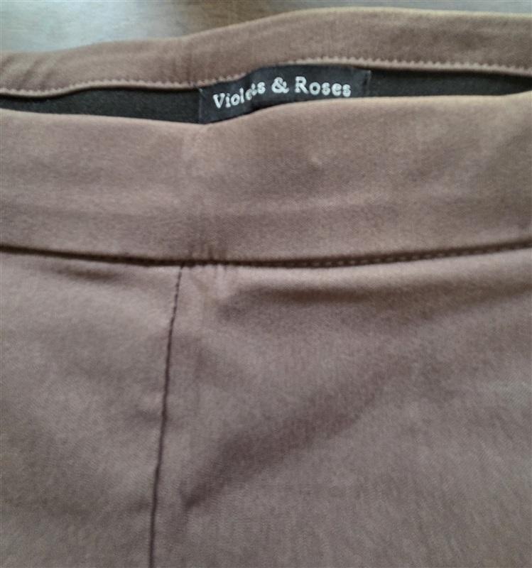 NWT Violets & Roses 10 30 Tinsley Slim Straight Trouser Pants Grape Taupe 127569