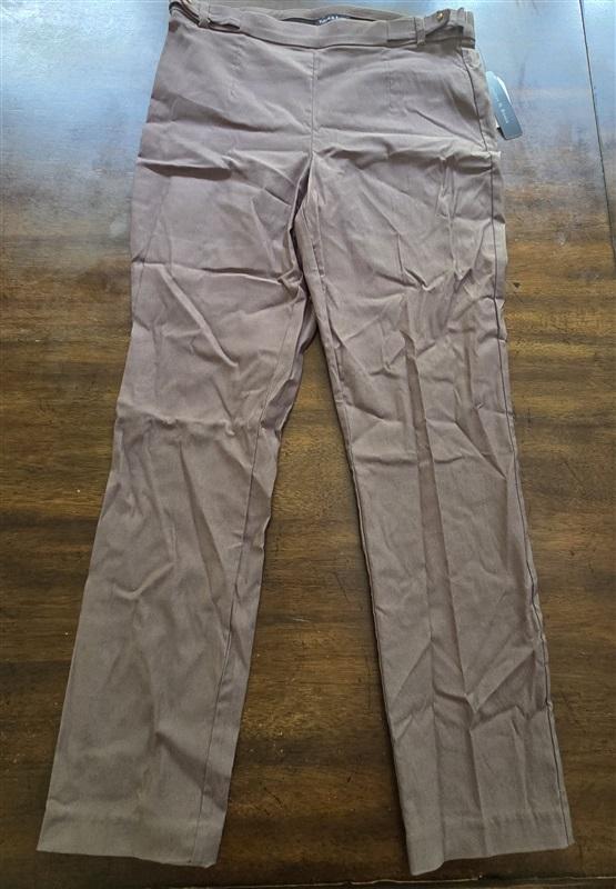 NWT Violets & Roses 10 30 Tinsley Slim Straight Trouser Pants Grape Taupe 127569