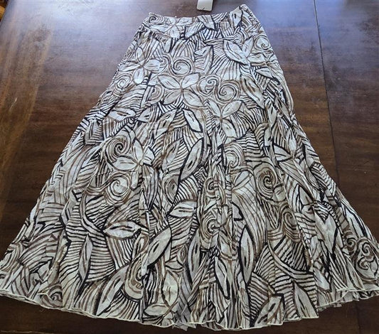 NWT Karen Kane M Hawaiian Twist Full Cotton Maxi Skirt 127571