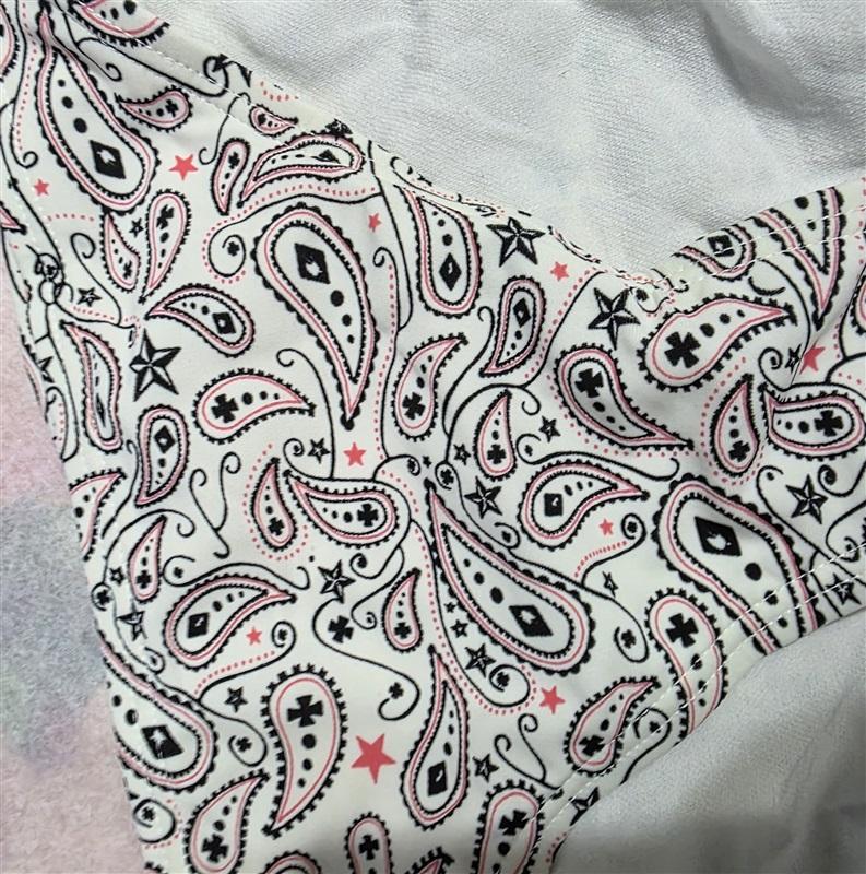 NWOT SKIN L Tattoo Back Y2K Paisley Logo Side Tie Bikini Swim Bottom 127617