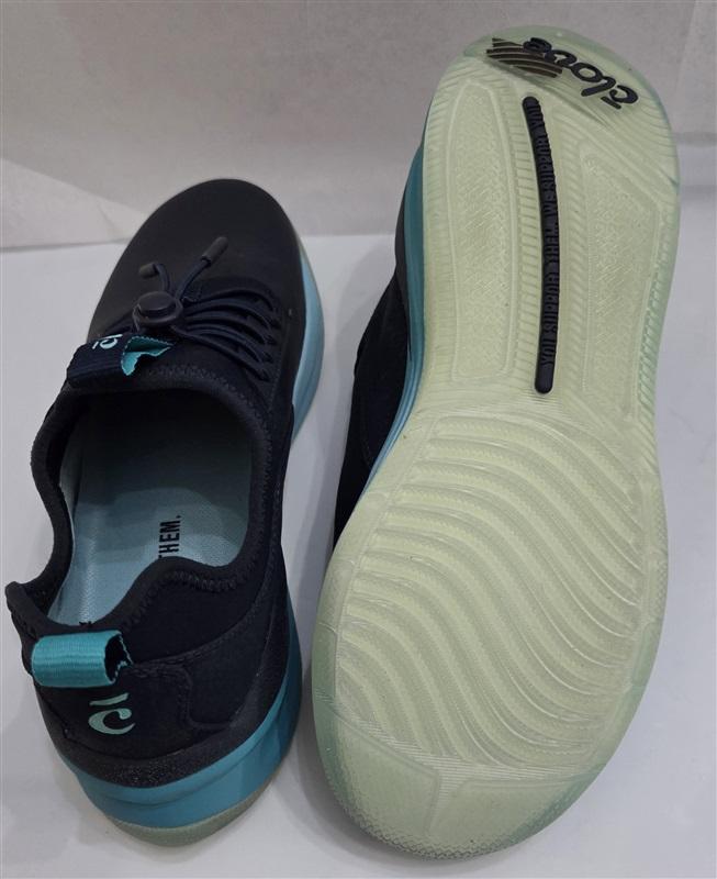 NWOT Clove 7 Classic Nursing Tennis Slip Resistant Shoes Navy Blue Aqua 127664