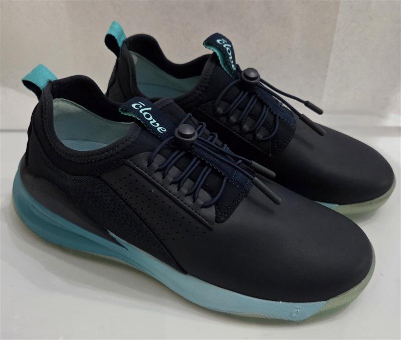 NWOT Clove 7.5 Classic Nursing Tennis Slip Resistant Shoes Navy Blue Aqua 127665