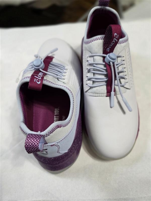 NWOT Clove 6.5 Classic Plum Amethyst Nursing Tennis Slip Resistant Shoes 127671