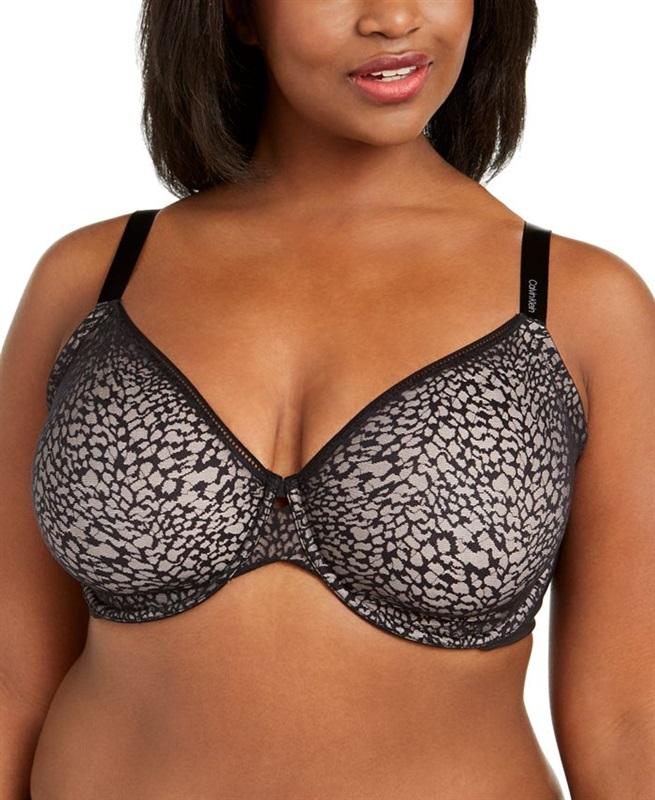 NWT Calvin Klein 34B Seductive Comfort QF5665 Unlined Demi Bra 127689