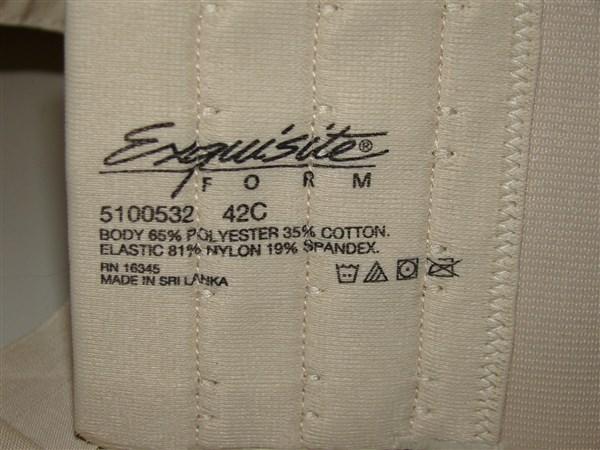 NWOt Exquisite Form 46C Original Full Coverage Bra 532 Beige 127701