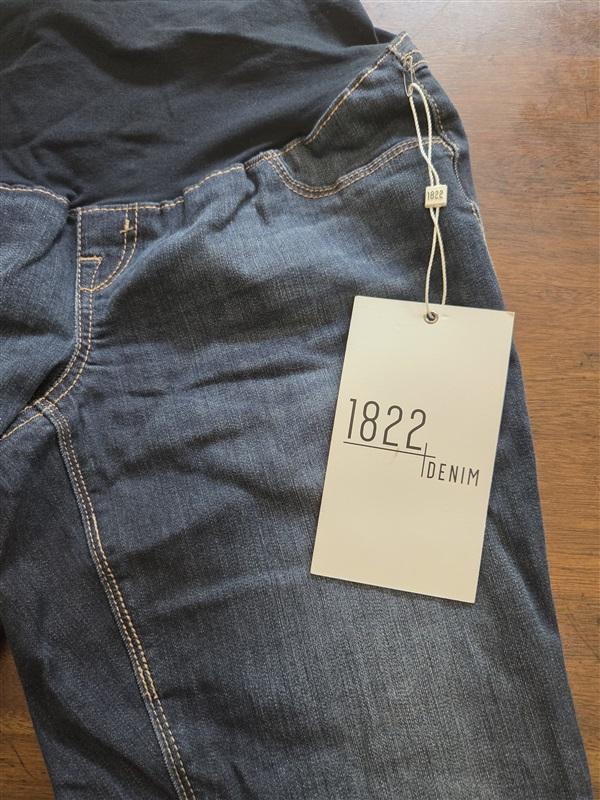 NWT 1822 Denim M Jeans Maternity Ankle Skinny Navy Blue 127712