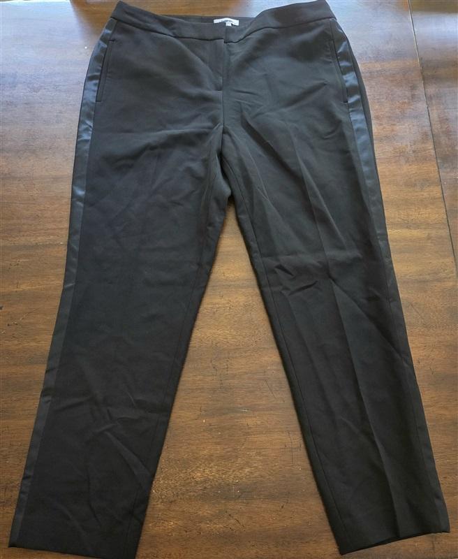 NWT Bar III 12 Black Tuxedo Stripe Work Trouser Pants 127715