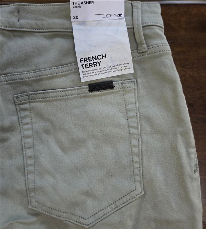 NWT Joe's 30 The Asher Slim Fit French Terry Jeans Sage Green 127728