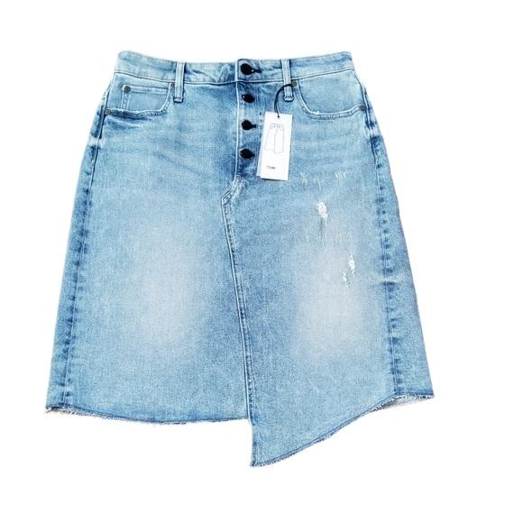 NWT Hale 30 Tomi Asymmetrical A-Line Denim Jean Skirt 127733
