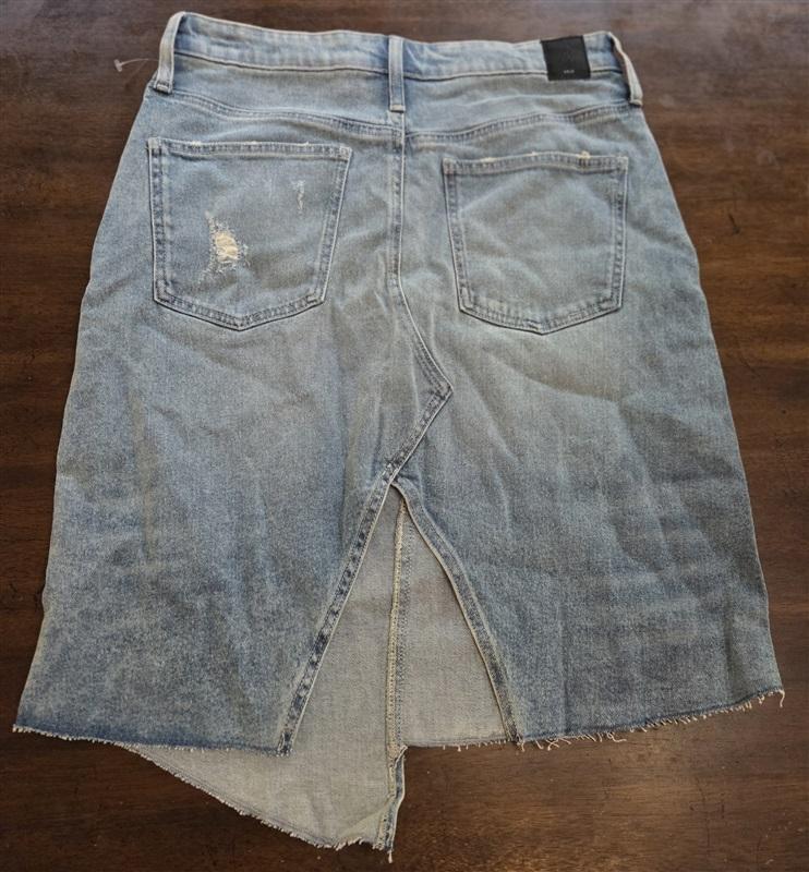 NWT Hale 30 Tomi Asymmetrical A-Line Denim Jean Skirt 127733