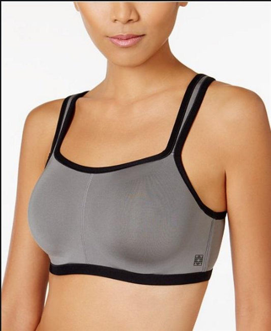 NEW Natori 32H Yogi Yoga Sports Bra 731050 White Gray 127749