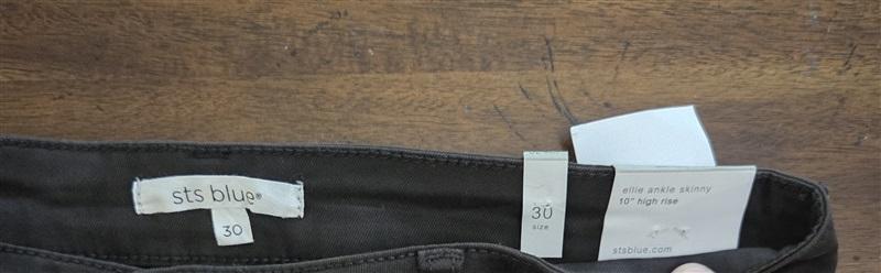 NWT sts Blue 30 Ellie High-RISE ANKLE SKINNY Black 127756