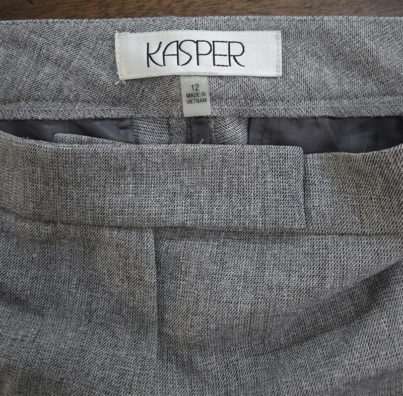 NWOT Kasper 16 Gray Dress Pants Trousers 127759
