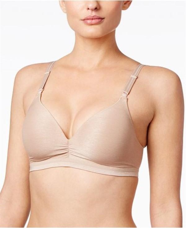 NWOT Warners 36D Play it Cool Wirefree Contour Bra + Lift RN3281A Beige 127769