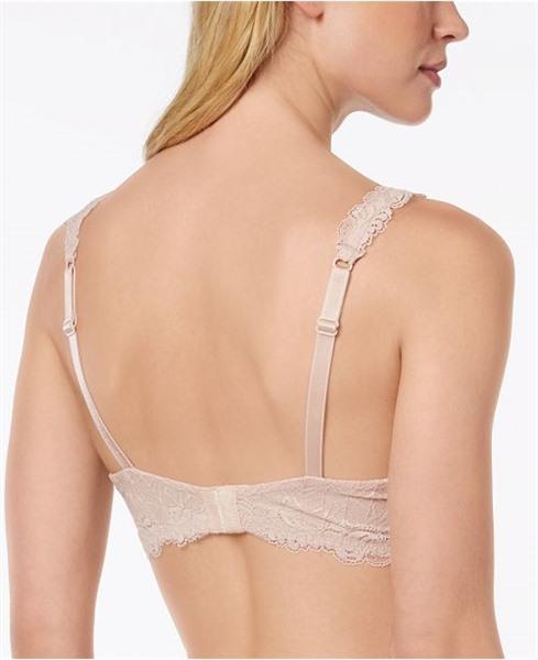 NWT Wacoal 40D Vivid Encounter Lace-Trim Contour Bra 853395 Beige 127770