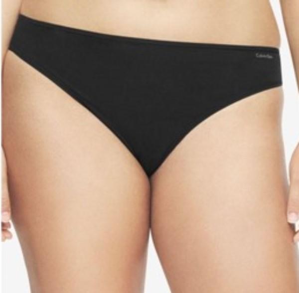 NWT 2pr Calvin Klein 3X Form Plus Size Thong QD3709 Black 127783