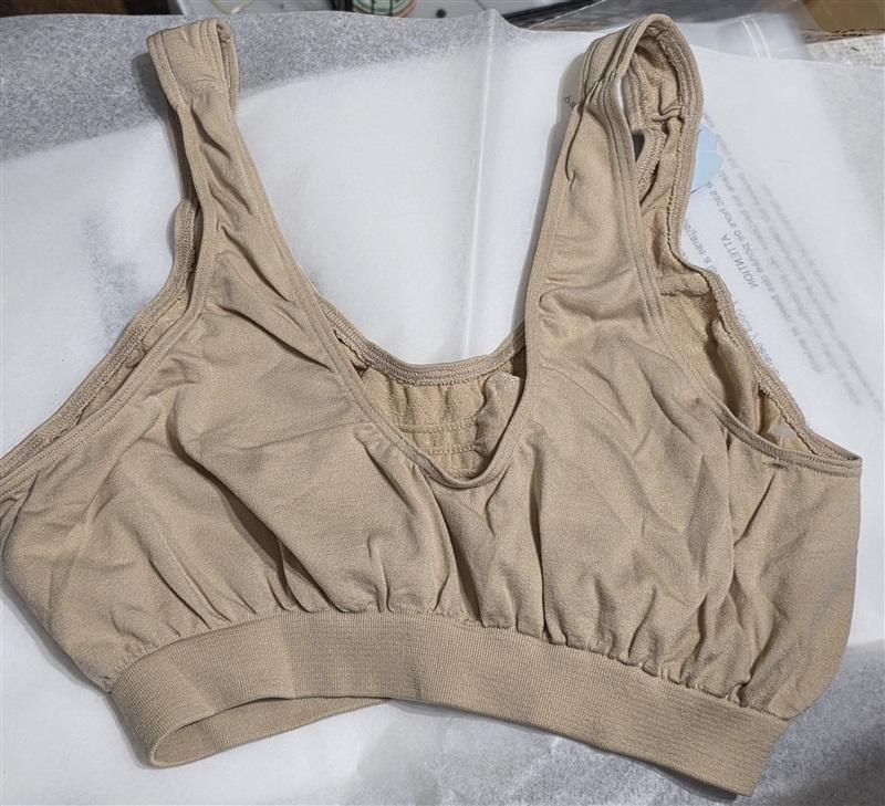 NWT Bali L Bra Comfort Revolution Microfiber Crop Top 103J Taupe 127813