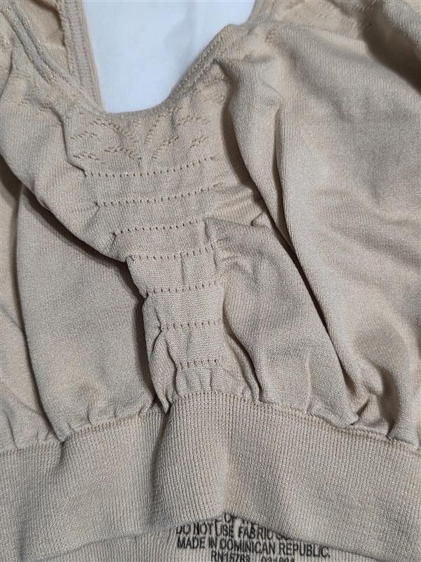 NWT Bali L Bra Comfort Revolution Microfiber Crop Top 103J Taupe 127813