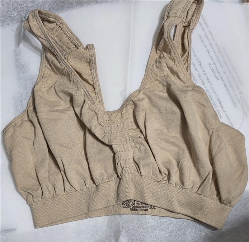 NWT Bali L Bra Comfort Revolution Microfiber Crop Top 103J Taupe 127813