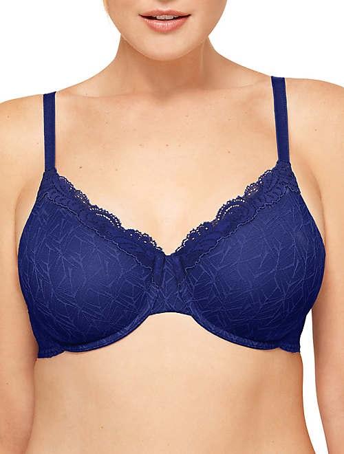NWT Wacoal 34DD Vivid Encounter Convertible Lace-Trim Bra 855295 Blue 127817