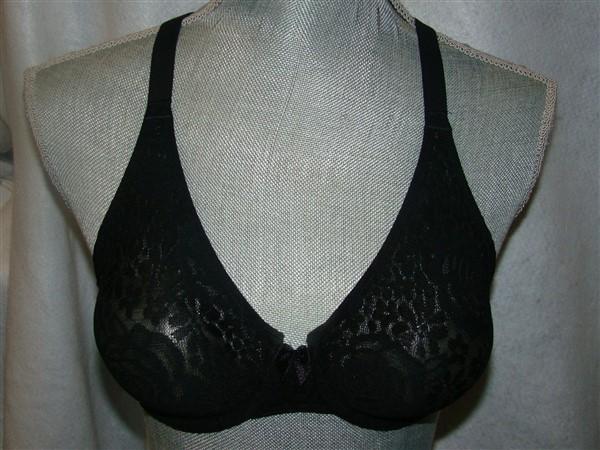 NWT Wacoal 32C Halo Lace Molded 851205 Underwire Bra Black 127834
