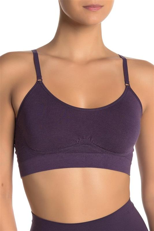 NWT Yummie Tummie S/M Convertible Scoop Neck Bralette YD5-011 Purple 127859