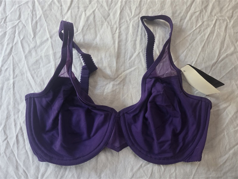 NWT Wacoal 34D Purple Cotton Bra 65115 Free Shipping 127894