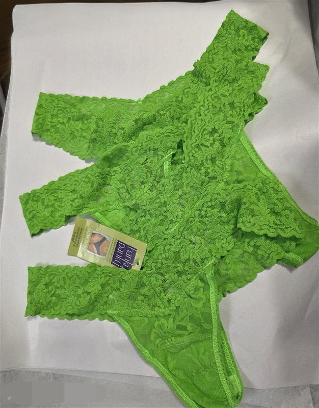NWT Hanky Panky 4pr Green Signature Lace Low Rise Thong Underwear 127907