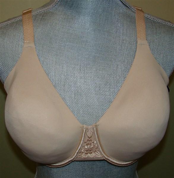 NWOT Vanity Fair 44C Back Smooth Full Fig Minimizer Bra 76080 Beige Lace 127918
