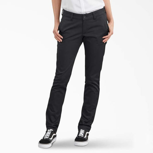 NWT DICKIES 14 Short Slim Fit Black Straight Pants 127920