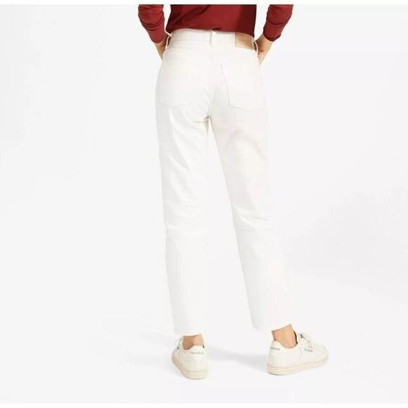 NWT Everlane 23 The 90's Cheeky Straight Ankle Jeans Bone White 127921