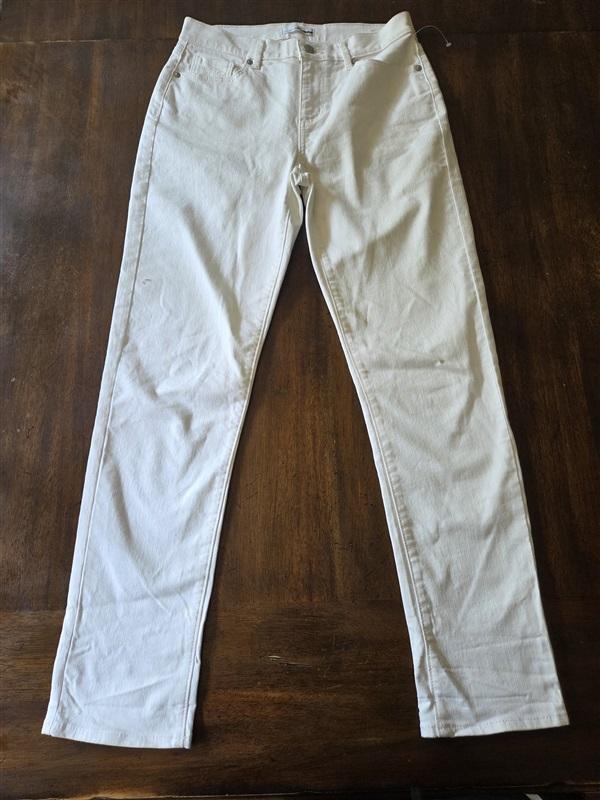 NWOTD The Loft 27 4 Frayed The Girlfriend Skinny Jeans White 127923