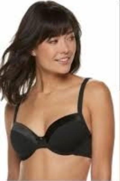 NWT Lunaire 44D Underwire Balconette Tuxedo Bra 2451K Black 127962
