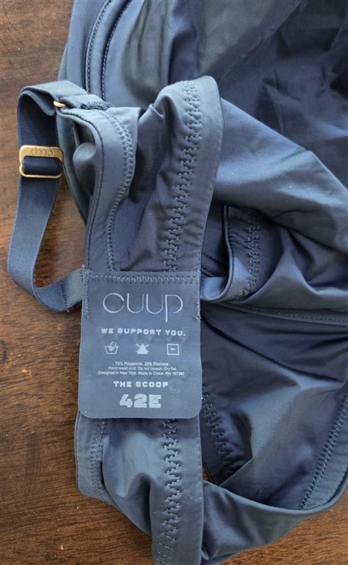 NWOTD CUUP 42E The Scoop Blue Microfiber Underwire Bra 127968