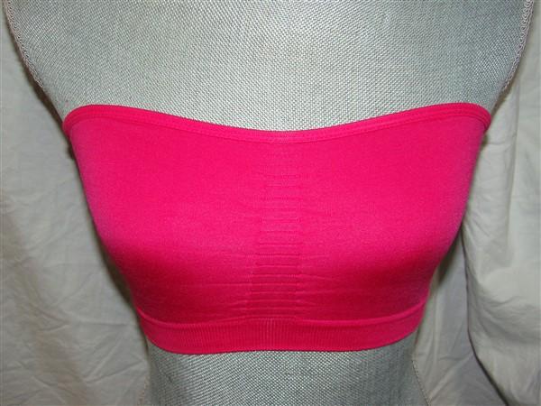 NWT Fabletics Small Sevan Bandeau Strapless Yoga Bra Hot Pink 127970