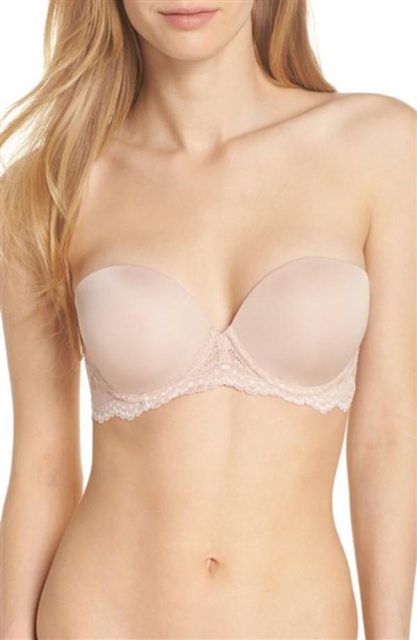 NWOTD On Gossamer 34D Beautifully Strapless Underwire Bra G3162 Beige 127973